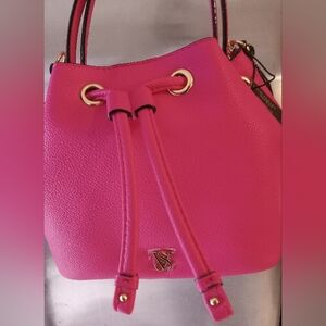 Hot Pink Mini Bucket Crossbody